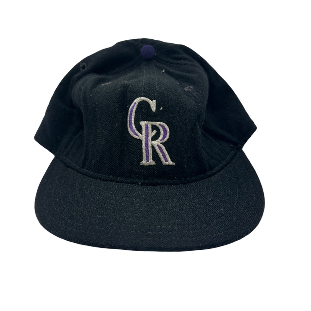 Colorado Rockies Baseball Hat Cap Mens 7 1/4 Black New Era Pro Model MLB Sports